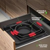 image:imageNutriChef 10Piece Nonstick Kitchen Oven Baking Pans  Premium amp Stylish NonStick Carbon Steel  Commercial Grade Restaurant Quality Metal Bakeware with Silicone Handles  Easy to Clean NCSBS10S6Piece Set