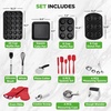 image:imageNutriChef 10Piece Nonstick Kitchen Oven Baking Pans  Premium amp Stylish NonStick Carbon Steel  Commercial Grade Restaurant Quality Metal Bakeware with Silicone Handles  Easy to Clean NCSBS10S42Piece Set 2026 edition