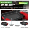 image:imageNutriChef 10Piece Nonstick Kitchen Oven Baking Pans  Premium amp Stylish NonStick Carbon Steel  Commercial Grade Restaurant Quality Metal Bakeware with Silicone Handles  Easy to Clean NCSBS10S10Piece Set