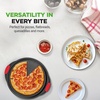 image:imageNutriChef 13Inch Nonstick Pizza Tray  Round Carbon Steel NonStick Pizza Pan with Perforated Holes Premium Bakeware Pizza Screen with Silicone Grip Handles Dishwasher Safe  NCBPIZ11 Pack