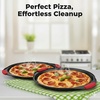 image:imageNutriChef 13Inch Nonstick Pizza Tray  Round Carbon Steel NonStick Pizza Pan with Perforated Holes Premium Bakeware Pizza Screen with Silicone Grip Handles Dishwasher Safe  NCBPIZ12 Pack