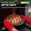image:imageNutriChef 13Inch Nonstick Pizza Tray  Round Carbon Steel NonStick Pizza Pan with Perforated Holes Premium Bakeware Pizza Screen with Silicone Grip Handles Dishwasher Safe  NCBPIZ13 Pack