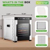 image:imageNutriChef Commercial Dehydrator Machine 2000Watts Electric Food Dehydrator  Extra Large 20 Stainless Steel Trays Digital Control 167F Dryer for Jerky Meat Dog Treats Herbs and Fruit10 shelf