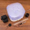 image:imageNutriChef Electric Countertop Food Dehydrator  Professional MultiTier Food Preserver  Dehydrates Fish Meats Mushrooms Fruits amp Vegetables  5 Easy to Clean Stackable Trays One Size BlackMilky white