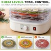 image:imageNutriChef Electric Countertop Food Dehydrator  Professional MultiTier Food Preserver  Dehydrates Fish Meats Mushrooms Fruits amp Vegetables  5 Easy to Clean Stackable Trays One Size BlackMilky white