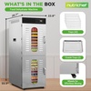 image:imageNutriChef Electric Countertop Food Dehydrator 900Watt Premium MultiTier Meat Beef Jerky Maker FruitVegetable Dryer w10 Shelf Stainless Steel TraysDigital TimerTemperature ControlNCFD10SSilver