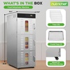 image:imageNutriChef Electric Countertop Food Dehydrator 900Watt Premium MultiTier Meat Beef Jerky Maker FruitVegetable Dryer w10 Shelf Stainless Steel TraysDigital TimerTemperature ControlNCFD10SSilver