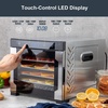 image:imageNutriChef Electric Countertop Food Dehydrator Machine  600Watt Premium MultiTier Meat Beef Jerky Maker FruitVegetable Dryer w 6 Stainless Steel Trays Digital Timer Temperature Control