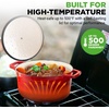 image:imageNutriChef Enameled Cast Iron Dutch Oven  5 QT Pot with Lid Cooking Pot with MoistureSealing Lid for Bread Baking Stews Braising Roasting Marinating amp Slow Cooking  Oven Safe Up to 500F