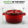 image:imageNutriChef Enameled Cast Iron Dutch Oven  5 QT Pot with Lid Cooking Pot with MoistureSealing Lid for Bread Baking Stews Braising Roasting Marinating amp Slow Cooking  Oven Safe Up to 500F