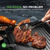 image:imageNutrichef Double Burner Griddle NonStick Stove Top Griddle for Gas Stove Dishwasher Safe Heatproof Bakelite Handles Even Heat Distribution PFOA amp PFOS Free 20 x 12 x 08 Inch BlackBlack