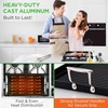 image:imageNutrichef Double Burner Griddle NonStick Stove Top Griddle for Gas Stove Dishwasher Safe Heatproof Bakelite Handles Even Heat Distribution PFOA amp PFOS Free 20 x 12 x 08 Inch BlackBlack