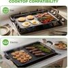 image:imageNutrichef Double Burner Griddle NonStick Stove Top Griddle for Gas Stove Dishwasher Safe Heatproof Bakelite Handles Even Heat Distribution PFOA amp PFOS Free 20 x 12 x 08 Inch BlackBlack