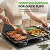 image:imageNutrichef Double Burner Griddle NonStick Stove Top Griddle for Gas Stove Dishwasher Safe Heatproof Bakelite Handles Even Heat Distribution PFOA amp PFOS Free 20 x 12 x 08 Inch BlackBlack