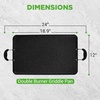 image:imageNutrichef Double Burner Griddle NonStick Stove Top Griddle for Gas Stove Dishwasher Safe Heatproof Bakelite Handles Even Heat Distribution PFOA amp PFOS Free 20 x 12 x 08 Inch BlackBlack