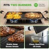 image:imageNutrichef Double Burner Griddle NonStick Stove Top Griddle for Gas Stove Dishwasher Safe Heatproof Bakelite Handles Even Heat Distribution PFOA amp PFOS Free 20 x 12 x 08 Inch BlackBlack