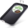 image:imageNutrichef Double Burner Griddle NonStick Stove Top Griddle for Gas Stove Dishwasher Safe Heatproof Bakelite Handles Even Heat Distribution PFOA amp PFOS Free 20 x 12 x 08 Inch BlackBlack