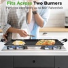 image:imageNutrichef Double Burner Griddle NonStick Stove Top Griddle for Gas Stove Dishwasher Safe Heatproof Bakelite Handles Even Heat Distribution PFOA amp PFOS Free 20 x 12 x 08 Inch BlackBlack