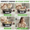 image:imageNutrichef Electric Crepe Maker amp Griddle Cooktop  Nonstick 12 Inch Aluminum Hot Plate with LED Indicator Lights amp Adjustable Temperature Control  Wooden Spatula amp Batter Spreader IncludedFixed Plate