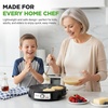 image:imageNutrichef Electric Crepe Maker amp Griddle Cooktop  Nonstick 12 Inch Aluminum Hot Plate with LED Indicator Lights amp Adjustable Temperature Control  Wooden Spatula amp Batter Spreader IncludedReversible Griddle