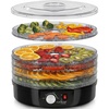 image:imageNutriChef Electric Countertop Food Dehydrator  Professional MultiTier Food Preserver  Dehydrates Fish Meats Mushrooms Fruits amp Vegetables  5 Easy to Clean Stackable Trays One Size BlackBlack