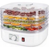 image:imageNutriChef Electric Countertop Food Dehydrator  Professional MultiTier Food Preserver  Dehydrates Fish Meats Mushrooms Fruits amp Vegetables  5 Easy to Clean Stackable Trays One Size BlackMilky white