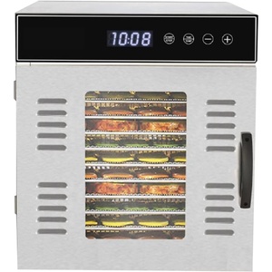 image:imageNutriChef 14Tray Food Dehydrator Machine  1000W Stainless Steel with Digital Controls LED Display Temperature and Timer Settings Includes Recipe Book Perfect Way to Preserve Foods and More