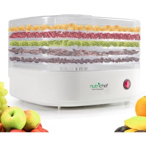 image:imageNutriChef Electric Countertop Food Dehydrator MachineProfessional MultiTier Food PreserverMeat or Beef Jerky MakerFruitVegetable Dryer w5 Stackable TraysHighHeat CirculationAZPKFD06