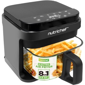 image:imageNutrichef 58 Quart Air Fryer  81 Preset Cook Modes  Transparent Fry Bowl for Best Cooking Results  Cook Shrimp Steak Fries Wings Chicken amp More  Precise Temperature Control amp Time  GreyGrey