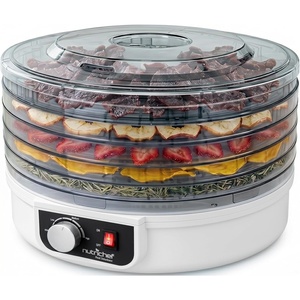image:imageNutrichef Food Dehydrator Machine  Dehydrates Beef Jerky Meat Food Fruit Vegetables amp Dog Treats  Great For At Home Use  HighHeat Circulation for Even Dehydration  5 Easy to Clean TraysMilky