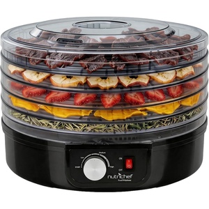 image:imageNutrichef Food Dehydrator Machine  Dehydrates Beef Jerky Meat Food Fruit Vegetables amp Dog Treats  Great For At Home Use  HighHeat Circulation for Even Dehydration  5 Easy to Clean TraysDark Black