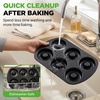 image:imageNutriChef Nonstick Donut Pans for Baking  6 Durable amp Easy to Clean Doughnut Molds  Fits FullSized Doughnuts  Oven Safe Up To 450F  Bake Perfect Donuts amp Bagels  125 x 85 Donut Trays  2 Pack1 Pan