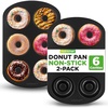 image:imageNutriChef Nonstick Donut Pans for Baking  6 Durable amp Easy to Clean Doughnut Molds  Fits FullSized Doughnuts  Oven Safe Up To 450F  Bake Perfect Donuts amp Bagels  125 x 85 Donut Trays  2 Pack2 Pan