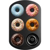 image:imageNutriChef Nonstick Donut Pans for Baking  6 Durable amp Easy to Clean Doughnut Molds  Fits FullSized Doughnuts  Oven Safe Up To 450F  Bake Perfect Donuts amp Bagels  125 x 85 Donut Trays  2 Pack1 Pan