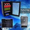 image:image1869 Gallon FreestandingKitchen Countertop Black Electric Beverage Center Cooler Soda Beer Refrigerator wBuiltin Fan Clear Glass Door 132Can Canned Beverage Mini Fridge