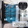 image:imageNutriChef 24Bottle Wine Fridge  Dual Zone Cooler for Red amp White Wines 41F64F Temp Control UltraQuiet Fits Home Office or Kitchen Counters  31x19x20 inBlack