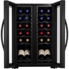 image:imageNutriChef 24Bottle Wine Fridge  Dual Zone Cooler for Red amp White Wines 41F64F Temp Control UltraQuiet Fits Home Office or Kitchen Counters  31x19x20 inBlack