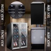 image:imageNutriChef 24Bottle Wine Fridge  Dual Zone Cooler for Red amp White Wines 41F64F Temp Control UltraQuiet Fits Home Office or Kitchen Counters  31x19x20 inStainless Steel