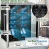 image:imageNutriChef 24Bottle Wine Fridge  Dual Zone Cooler for Red amp White Wines 41F64F Temp Control UltraQuiet Fits Home Office or Kitchen Counters  31x19x20 inStainless Steel