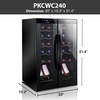 image:imageNutriChef 24Bottle Wine Fridge  Dual Zone Cooler for Red amp White Wines 41F64F Temp Control UltraQuiet Fits Home Office or Kitchen Counters  31x19x20 inBlack