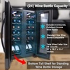 image:imageNutriChef 24Bottle Wine Fridge  Dual Zone Cooler for Red amp White Wines 41F64F Temp Control UltraQuiet Fits Home Office or Kitchen Counters  31x19x20 inBlack