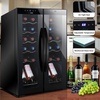 image:imageNutriChef 24Bottle Wine Fridge  Dual Zone Cooler for Red amp White Wines 41F64F Temp Control UltraQuiet Fits Home Office or Kitchen Counters  31x19x20 inBlack