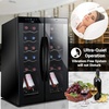 image:imageNutriChef 24Bottle Wine Fridge  Dual Zone Cooler for Red amp White Wines 41F64F Temp Control UltraQuiet Fits Home Office or Kitchen Counters  31x19x20 inBlack