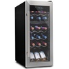 image:imageNutriChef PKCWCDS188 Freestanding Wine Fridge 18 Bottle Dual Zone Beverage Cooler for Home amp Office 32x13x19 inches Adjustable Temp 4164F Black