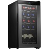 image:imageNutrichef 12 Bottle Stainless Steel Slim Wine Fridge  Red amp White Wine Chiller  Adjustable Temperature Control Ultra Quiet Operation amp Energy Efficient  Mini Wine Cooler Refrigerator  31x10x17 INBlack