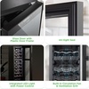 image:imageNutrichef 12 Bottle Stainless Steel Slim Wine Fridge  Red amp White Wine Chiller  Adjustable Temperature Control Ultra Quiet Operation amp Energy Efficient  Mini Wine Cooler Refrigerator  31x10x17 INBlack