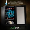 image:imageNutrichef 12 Bottle Stainless Steel Slim Wine Fridge  Red amp White Wine Chiller  Adjustable Temperature Control Ultra Quiet Operation amp Energy Efficient  Mini Wine Cooler Refrigerator  31x10x17 INBlack