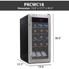 image:imageNutrichef 12 Bottle Stainless Steel Slim Wine Fridge  Red amp White Wine Chiller  Adjustable Temperature Control Ultra Quiet Operation amp Energy Efficient  Mini Wine Cooler Refrigerator  31x10x17 INStainless Steel