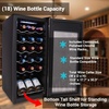 image:imageNutrichef 12 Bottle Stainless Steel Slim Wine Fridge  Red amp White Wine Chiller  Adjustable Temperature Control Ultra Quiet Operation amp Energy Efficient  Mini Wine Cooler Refrigerator  31x10x17 INStainless Steel