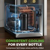 image:imageNutrichef 12 Bottle Stainless Steel Slim Wine Fridge  Red amp White Wine Chiller  Adjustable Temperature Control Ultra Quiet Operation amp Energy Efficient  Mini Wine Cooler Refrigerator  31x10x17 INStainless Steel